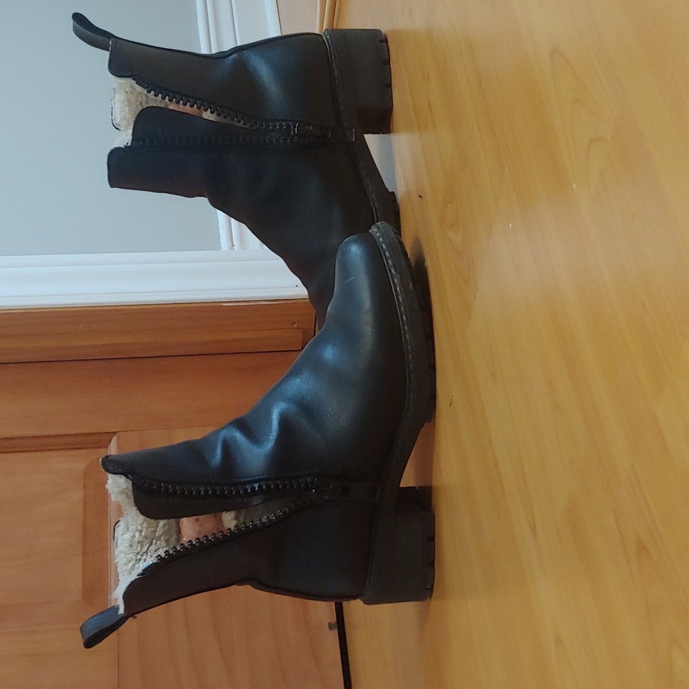 Maguire Rachel Black Leather Shearling Lined Winter Boots - Picture 6 of 9